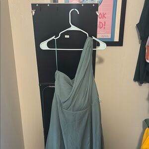 Birdy Grey Green One Shoulder Bridesmaid Dress